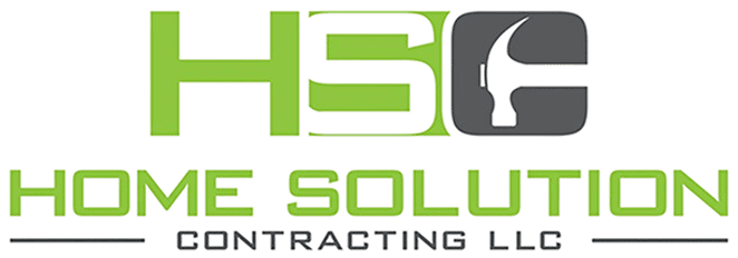 Green and gray HSC logo design.